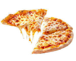 a slice of pizza with cheese
