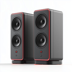 Fototapeta premium Studio Speakers, Red Accents 