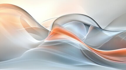 Naklejka premium Dreamy 3D art with soft pastel gradients and flowing, smooth shapes in a harmonious abstract composition