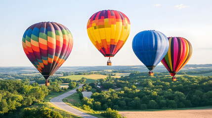 Obraz premium A road of travel through unique landscapes. Landmarks by road by car through nature and a passion for traveling around the world