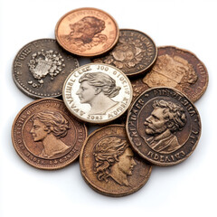 British Coins Isolated