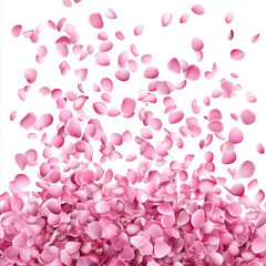 Flying Petals Isolated