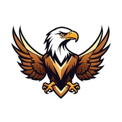 Obraz premium Eagle logo design, pheonix vector emblem, bird falcon