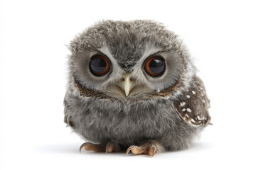 Obraz premium Owl On White Background
