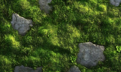 Green moss for background