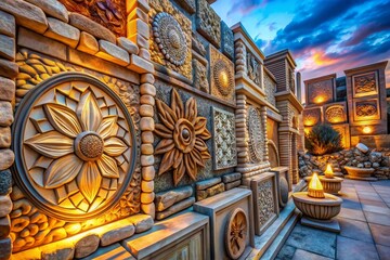 Obraz premium 3D Stonemasonry School Alumni Showcase - Long Exposure Stonework