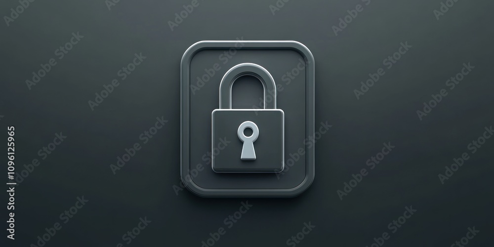 Aufkleber A simple, modern padlock icon representing security and privacy.
