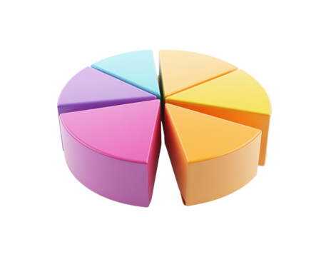 a colorful pie chart with different colors