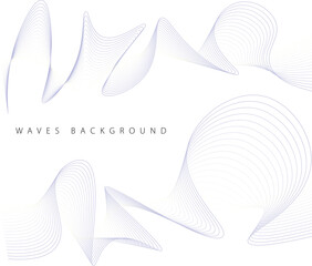 Purple and green abstract waves line background