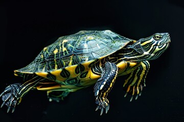 turtle isolated on black HD 8K wallpaper Stock Photographic Image