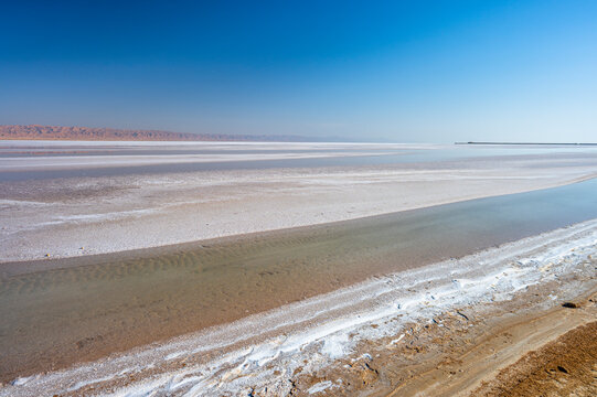 Chott el Djerid salt lake in Tunisia.