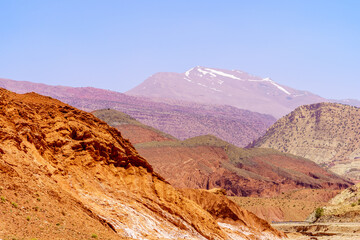 Rock formation in the High Atlas Mountains,