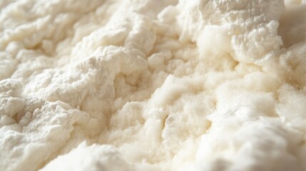 Close-up of Textured Foam Insulation Material for Home Installation with Soft White Color and Substantial Negative Space for Text Overlay