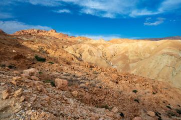 Mountains near the Chebika Oasis. One of the most popular travel destinations in Tunisia.