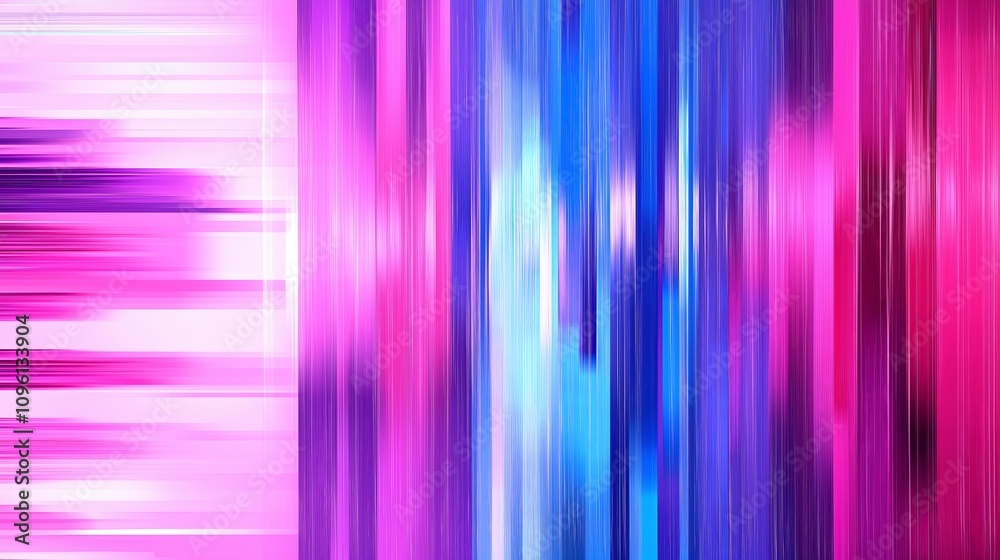 Poster gradient lines creating a modern illusion of depth, in shades of purple and blue.