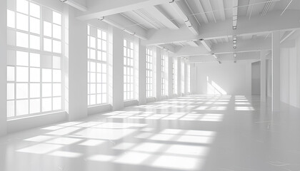 Fototapeta premium Modern bright interiors empty room