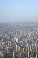 Fototapeta premium Urban scene of Lanzhou, China