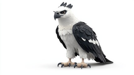 Fototapeta premium Stylized eagle, white isolate background