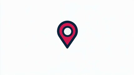 Vector icon location pin on a white background, with a simple design
