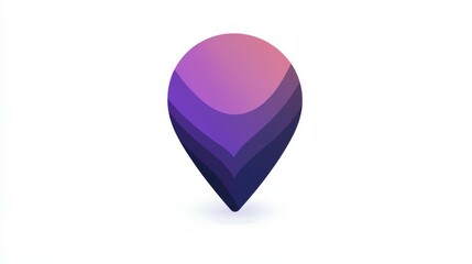 Vector icon location pin on a white background, with a simple design