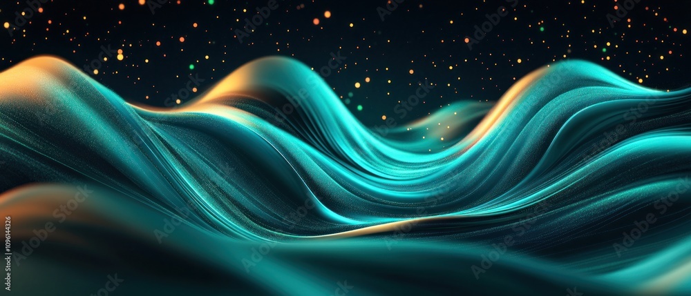 Poster Abstract waves of vibrant colors create a dynamic, fluid visual experience.