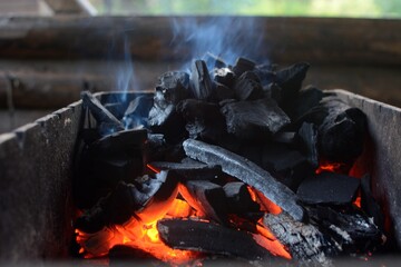 bonfire wood fire flame sparks	