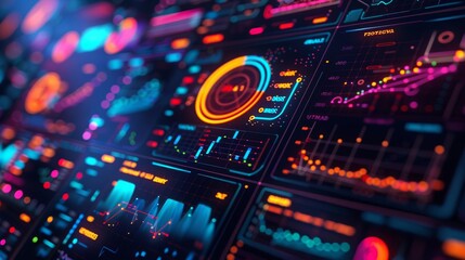 Obraz premium Monitoring social media algorithms insights for digital trends online platforms analytics and user engagement