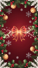 Merry Christmas banner design on solid background. Mesmerizing background. 