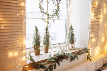 Cozy Christmas Window Decoration