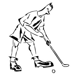 illustration personne, athlète, homme, femme, pratiquant activité sportive, représenté par lignes et traits noir pour utilisations diverses