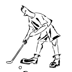 illustration personne, athlète, homme, femme, pratiquant activité sportive, représenté par lignes et traits noir pour utilisations diverses