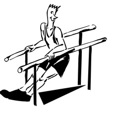 illustration personne, athlète, homme, femme, pratiquant activité sportive, représenté par lignes et traits noir pour utilisations diverses