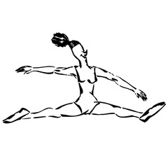 illustration personne, athlète, homme, femme, pratiquant activité sportive, représenté par lignes et traits noir pour utilisations diverses