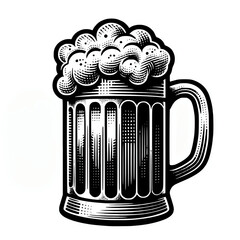 Vintage style illustration of a beer mug icon