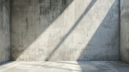 Sunbeams Illuminating a Concrete Corner