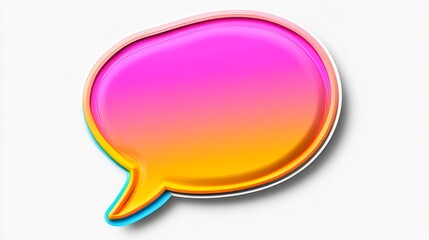 Vibrant 3D Speech Bubble Graphic Design