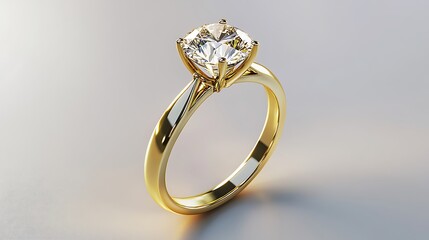 Dimond Ring on white background.