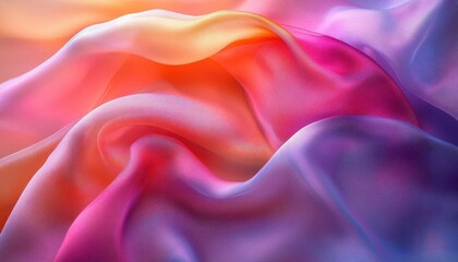 Obraz premium Silk scarf in soft lighting, displayed on matte backdrop