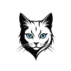 Cat logo
 isolated on white background 