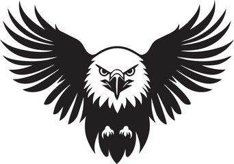 Obraz premium Eagle Silhouette Logo Design: Bold and Professional Vector Art