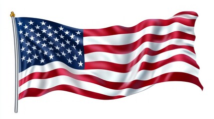 Fototapeta premium Majestic American Flag, A Symbol of Freedom