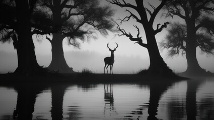 silhouette of a giraffe