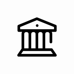 landmark ancient icon sign vector