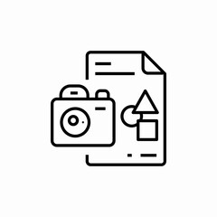photo camera file icon sign vector