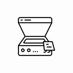scanner file icon sign vector