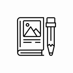 sketch book icon sign vector