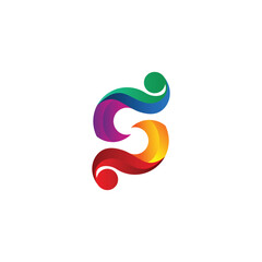 Icon Letter S Overlapping  Color, Logo Design Inspiration
