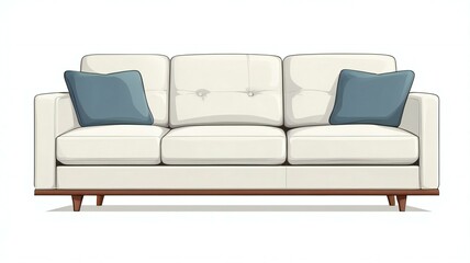 Fototapeta premium sofa isolated on white background