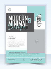 Vertical poster template for interior design furniture

