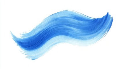 Abstract Blue Paint Stroke Design
